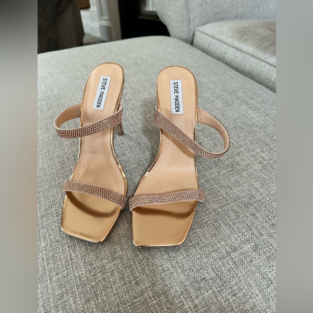 Steve Madden Rose Gold sparkly heels